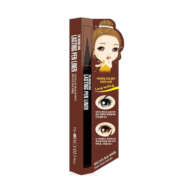 The Orchid Skin DARK CHOCO BROWN PEN LINER for Eye line, Korean Brand 0.1oz