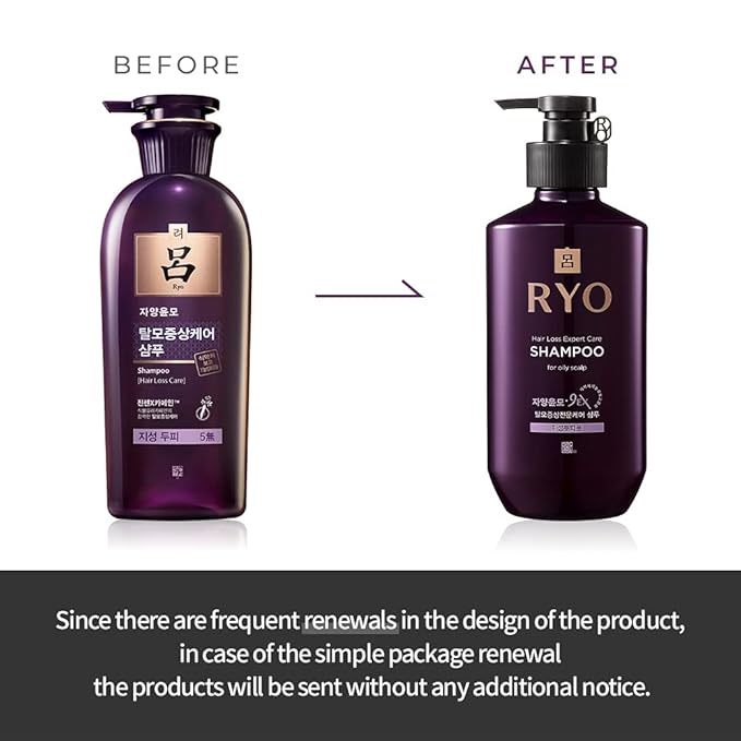 RYO Hair Strength Expert Care Shampoo for Oily Scalp with Strengthen & Volume Conditioner | Korean Ginseng Haircare Set for Fine or Oily Hair | Strengthening & Volumizing | Holiday Gift