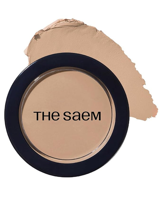 THESAEM Cover Perfection Pot Concealer 0.14oz - 02 Rich Beige for Medium to Deep Skin Tones - Single Pot Intensive Coverage Balm for Dark Circles, Blemishes & Imperfections - Korean Makeup