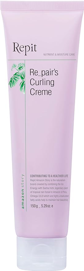 Repit Repair’s Curling Creme | Korean Curl Defining Cream | Leave-In Hair Essence Treatment for Wavy, Curly Hair | RepitUSA