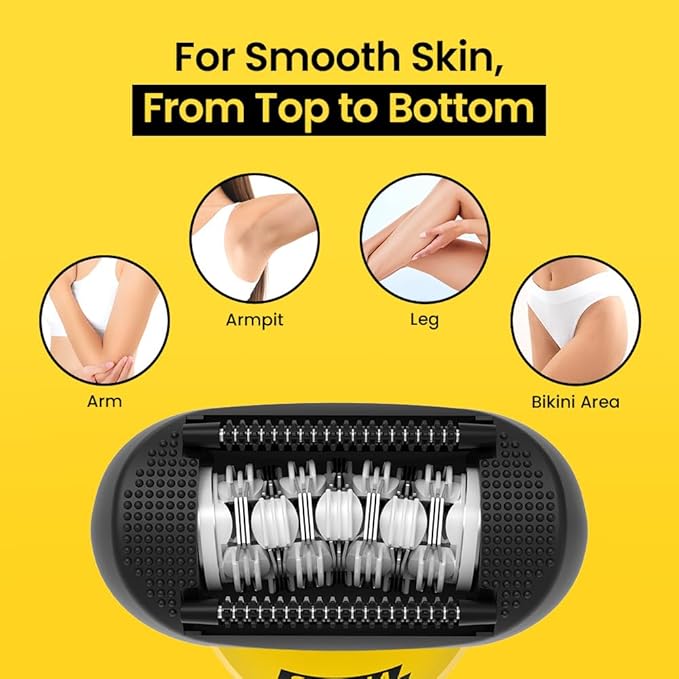 Gorilla Technique Epilator 3000V, Body Hair Removal Device, Pain Relief Roller, Cordless Rechargeable Electric Tweezers for Women & Men, Triple Tweezers, 8000RPM, Korean Skin Care - 3000V