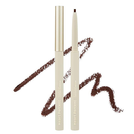 Heart Percent Dote On Mood Contour Eyeliner Slim, Long Lasting Aegyosal Waterline Extended Twim Liner for Eye Contouring Makeup, P1. Brown Eyes