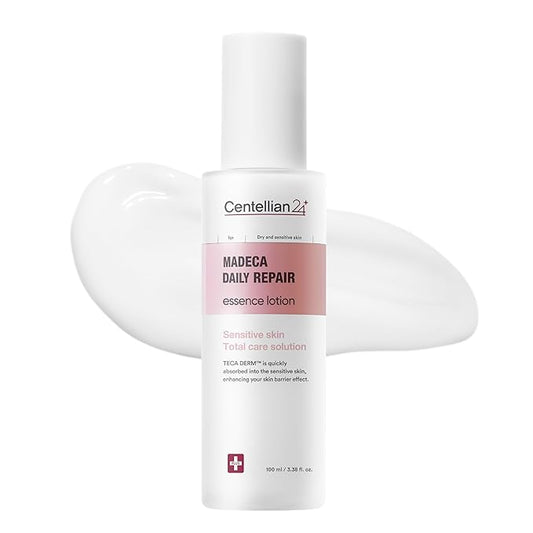 CENTELLIAN 24 Madeca Daily Repair Essence Lotion (3.38fl oz) - Deep Hydration & Soothing for Sensitive Skin, Lightweight, Non-Irritating, Korean Skin Care. TECA DERM, Centella Biome Water.
