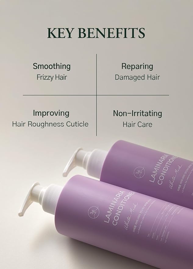 laferme Laminaria Conditioner with Organic Ingredient, Damaged Hair Care Korean Conditioner, Hydrating & Smoothing, Anti-Frizz, Sulfate & Paraben Free, for Women & Men, 33.81 Fl Oz, Pine & Eucalyptus