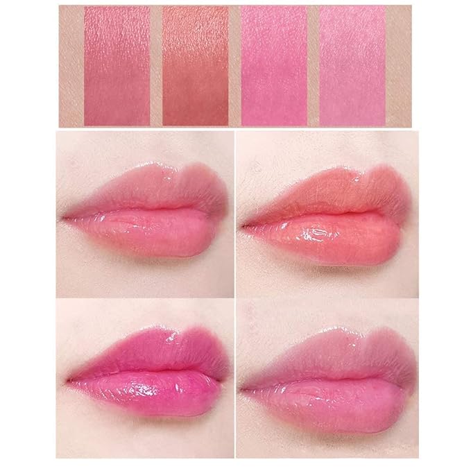 BINGBRUSH 4Pcs Color Changing Lipstick,Smoke Pipe PH Mood Long Lasting Labiales Lip Care Moisturizer Lip Balm Korean Magic Lip Gloss Tinted Stain Makeup Set for Women