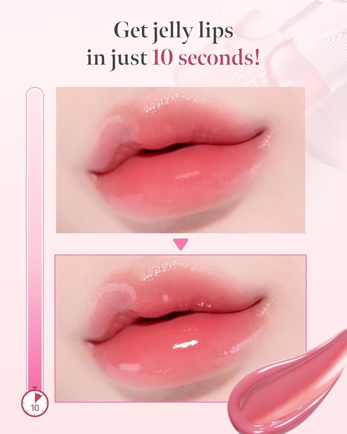 Glow Lock Jelly Tint 114 Sure 4g, Hydrating Jelly Glow Lip Stain, Glass-Like Shine Lip Gloss, Long-Lasting Color, Moisturizing Lip Enhancer, Collectible Lock-Shaped Design, Korean Makeup