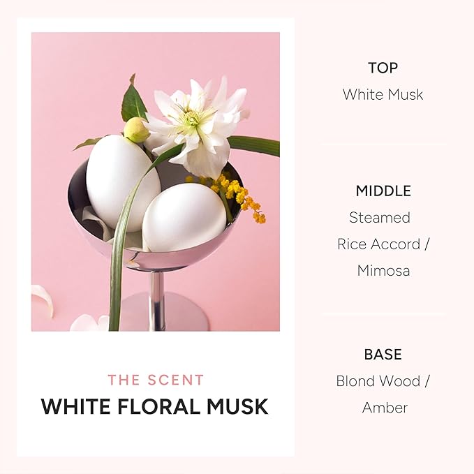 Scented Repair Treatment Mask – Protein Enriched Deep Korean Hair Conditioner for Damaged – 17 Amino Acids, Botanical Oils, Shea Butter & Ceramide, White Floral Musk, 100 ml / 3.4 fl oz