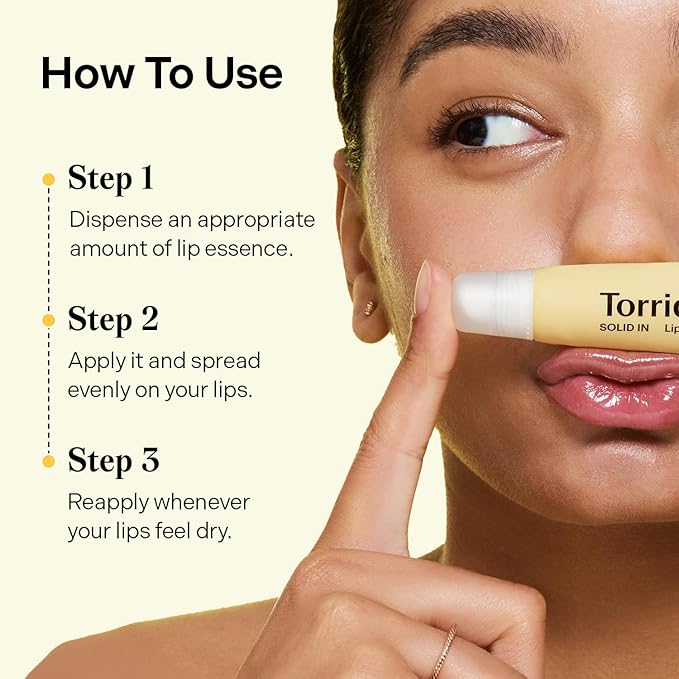 Torriden SOLID In Ceramide Lip Essence | Moisturizing Lip Essence for Glowy, Plumped, and Radiant Lip | Korean Lip Balm (Jelly Case Key Chain Included)