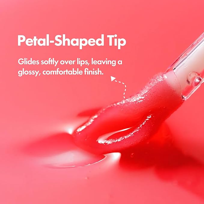 Blanc Essential Lip Oil - 50HR Moisturizing & Hydrating Korean Lip Gloss Makeup with 6 Botanical Extracts - Lightweight, Non-Sticky Clear Essence Overnight Repair 0.15 fl oz (#02 Raspberry)