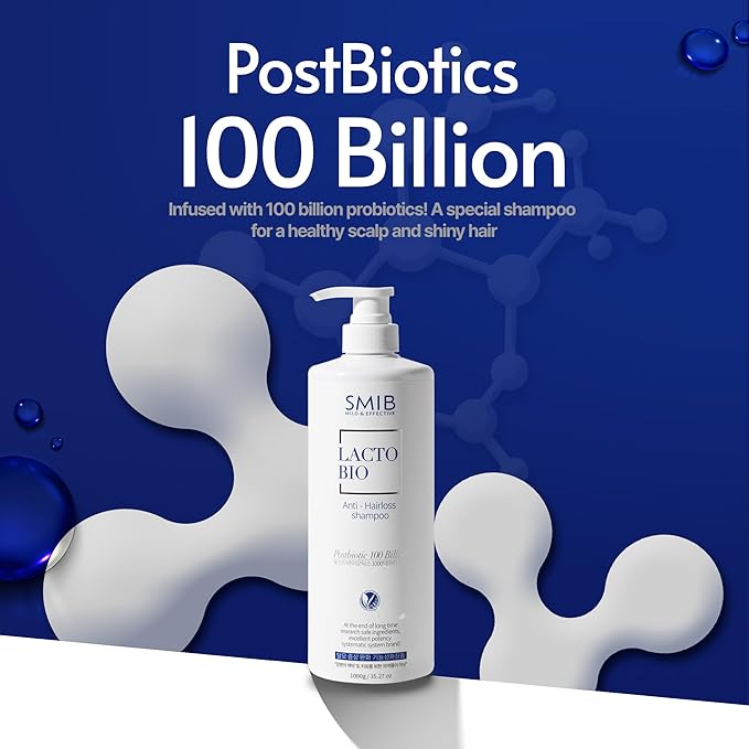 SMIB Lactobio Shampoo – With 100 Billion Postbiotics – For Fuller-Looking Hair and Scalp Care – Korean-Inspired Formula (35.27 oz)