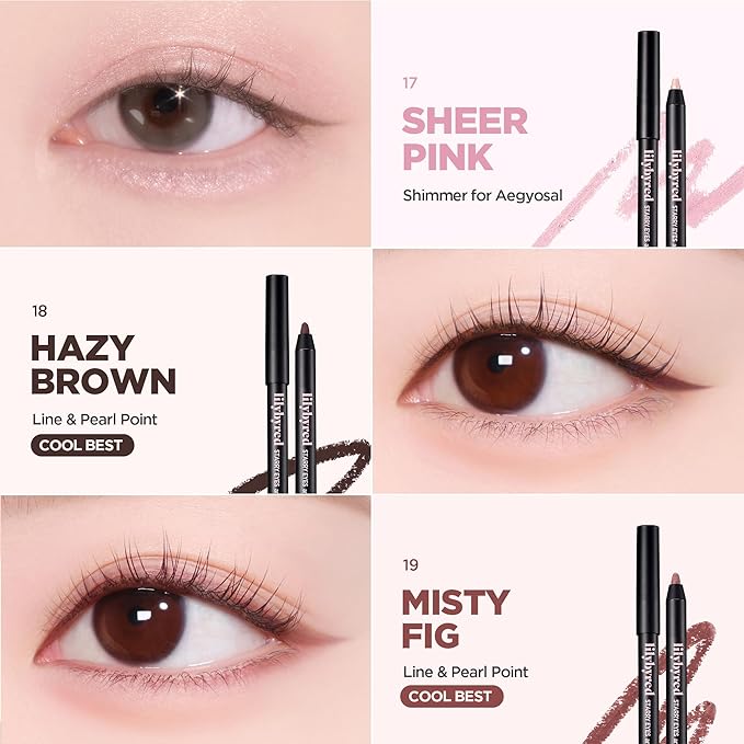 lilybyred Starry Eyes Am9 to Pm9 Gel Eyeliner | Korean Gel Eyeliner, Intense Color Payoff, Creamy Formula, Easy Blending, Built-in Sharpener, Smudge-Proof, Long-Lasting, 0.017 oz. (07 Matt Brown)