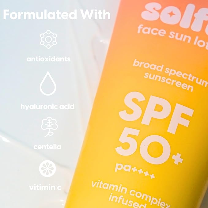 Kara Beauty SOLFUL Face Sun Lotion SPF 50+ PA++++ Korean Moisurizing Facial Sunscreen, No White Cast 1.7oz