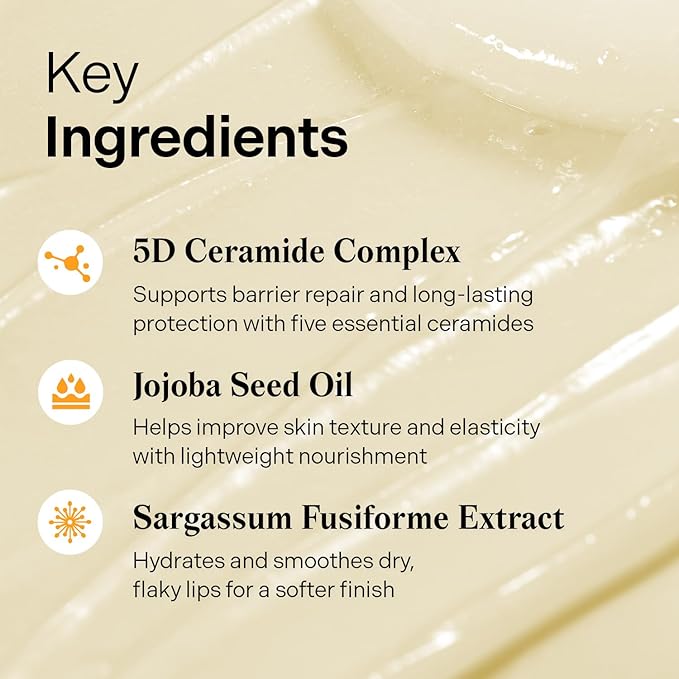 Torriden SOLID In Ceramide Lip Essence | Moisturizing Lip Essence for Glowy, Plumped, and Radiant Lip | Korean Lip Balm (Jelly Case Key Chain Included)