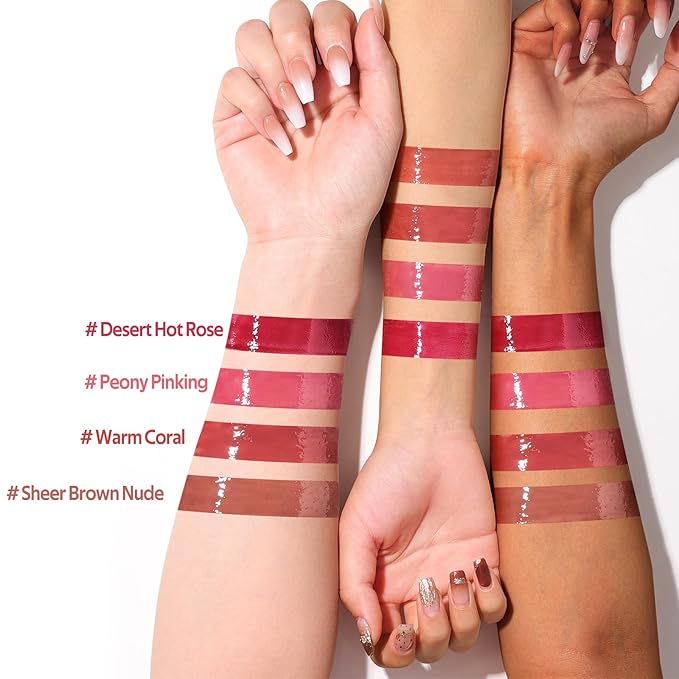 bayfree Hydrating Tinted Lip Oil, Korean Lip Gloss with High Shine & Pigmented Color, Lightweight Non-Sticky Formula for Dry Lips, Vitamin E Enriched for All-Day Moisturizing, Vegan & Cruelty-Free