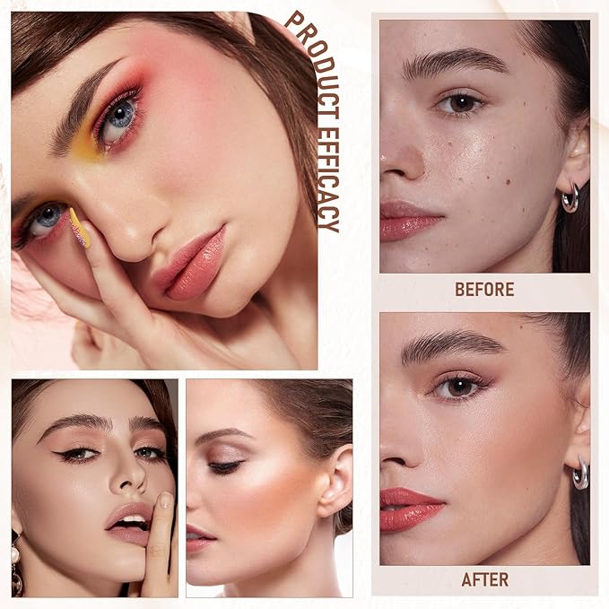 Flawless Eraser Foundation Stick,Korean Hydrating Lightweight Foundation Stick with Brush, Waterproof Thin and Cover Blemishes for All Skin Types (pink velvet, 03)