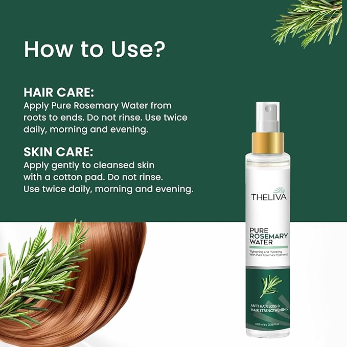 Rosemary Water – Organic For Hair Growth Spray & Tonic | Anti Hair Loss&Dandruff | Scalp Treatment For Hair Growth | Korean Scalp Treatment | Natural Hair Spray Organic No Chemicals 3.38 oz