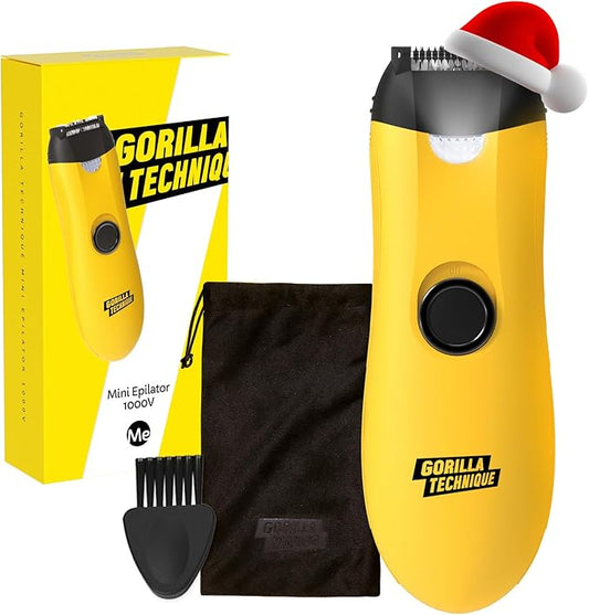 Gorilla Technique Mini Epilator 1000V, Pain Relief Roller, Body Hair Removal Device, Electric Tweezers for Women & Men, Specialized for Narrow and Sensitive Area, Korean Skin Care - 1000V