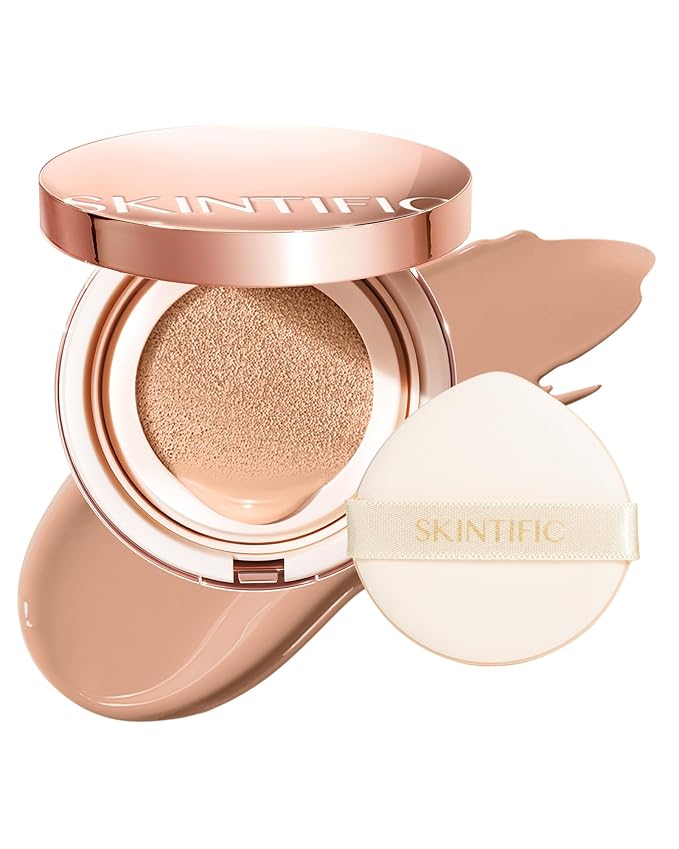 Cushion Foundation | Full coverage, Weightless, Skin fit, Satin Glow Finish, Oil-Control Waterproof Foundation, Sweatproof Flawless BB Cream CC Korean Makeup