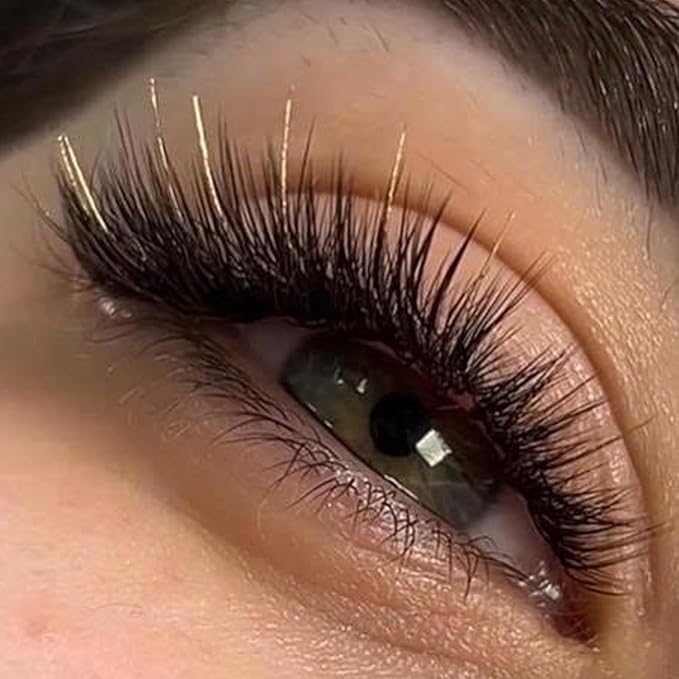 Eyelash Extensions, Mink Lash, Volume & Classic Lashes for Professionals, J/B/C/CC/D/L/M Curl, 4-15mm Length, Soft Korean PBT Fiber, 16 Rows Lash Tray (New Gold-CC-0.07-8-15mm)