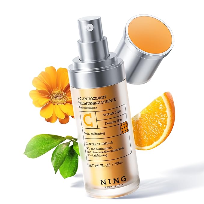 Vitamin C Serum with Niacinamide & Ethyl Ascorbic Acid: Brightening, Moisturizing Face Serum for Dark Spots | Hyperpigmentation & Anti-Aging Treatment | Korean Synergy Formula 1.01oz