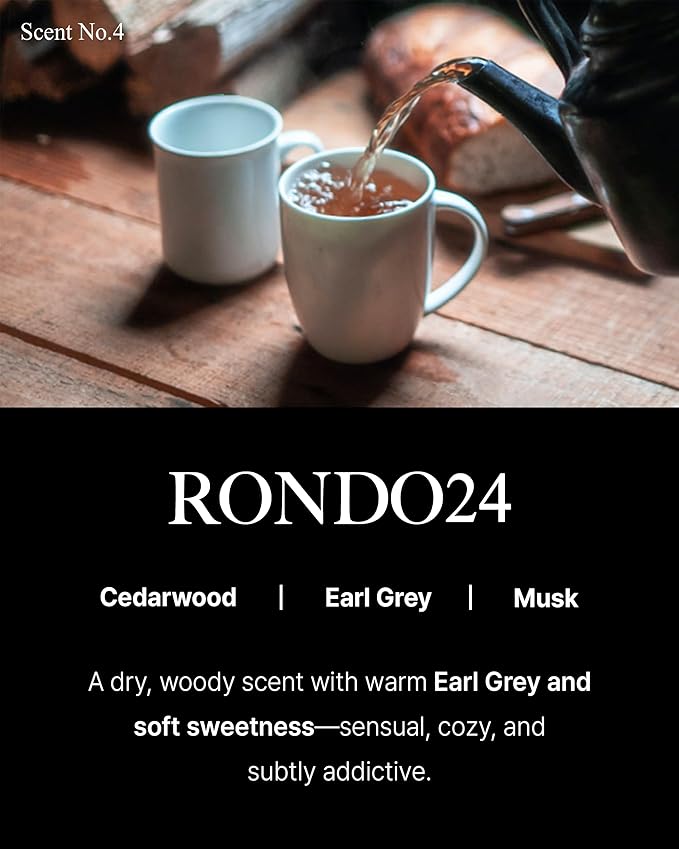 Rondo24 Hand Cream - Korean Hand Care for Moisturizing & Nourishment - Hydrating Hand Care Formula with Cedarwood Musk Scent, Shea Butter & Niacinamide - 1.69oz