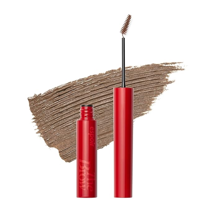 Espoir The Brow Color Fixing Cara #2 Taupe 0.1 fl oz | Easy Fixing without Clumping with Skinny Brush | Long Lasting Smudgeproof Eyebrow Mascara | Soft Mood Coloring Tinted Gel | Korean Eye Makeup