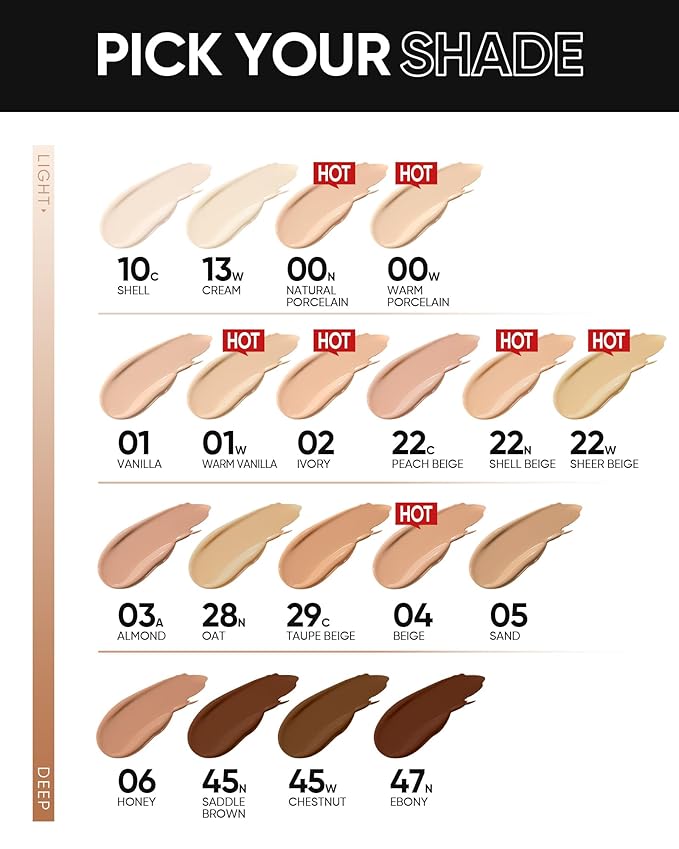 Full Coverage Cushion Foundation, Weightless, Skin Fit, Satin Glow Finish, Oil-Control Waterproof Foundation, Sweatproof Flawless,Korean Makeup,Tattoo Cover Up, Buildable(#00W Warm Porcelain)