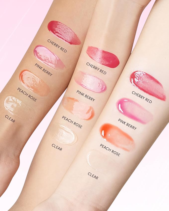 Hydrating Brightening Lip Serum, Smooth Tinted Lip Stain, Plumping Lip Gloss with Polypeptide Squalane, Moisturizing Balms, Brighten Dark Lips, Korean Beauty Makeup (02 Coral Rose)