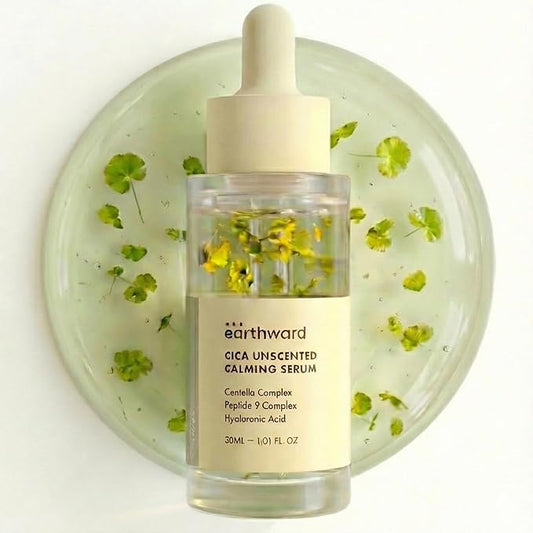 Cica Calming Serum – Centella Soothing Ampoule for Acne & Redness-Prone, Sensitive Skin with Hyaluronic Acid, Peptide 9 Complex, Unscented, Korean Skincare – 30ml 1.01 fl oz
