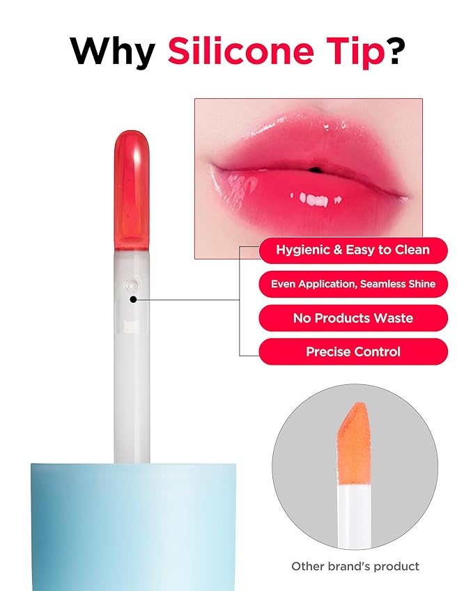 TOCOBO Juicy Berry Plumping Lip Oil 17 Berry Milk – Korean Vegan Hydrating Lip Oil with Plant Oils for High Shine Gloss - Non Sticky Formula for All Skin Tones, 0.12 fl.oz.