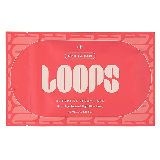 LOOPS Peptide Serum Korean Skincare - Firm, Fortify, Fight Fine Lines - Anti-Wrinkle & Moisturizing - Pre-soaked Veocell Embo Pad - Peptide Complex to Rejuvenate and Prejuvenate Face - Gifts for Women