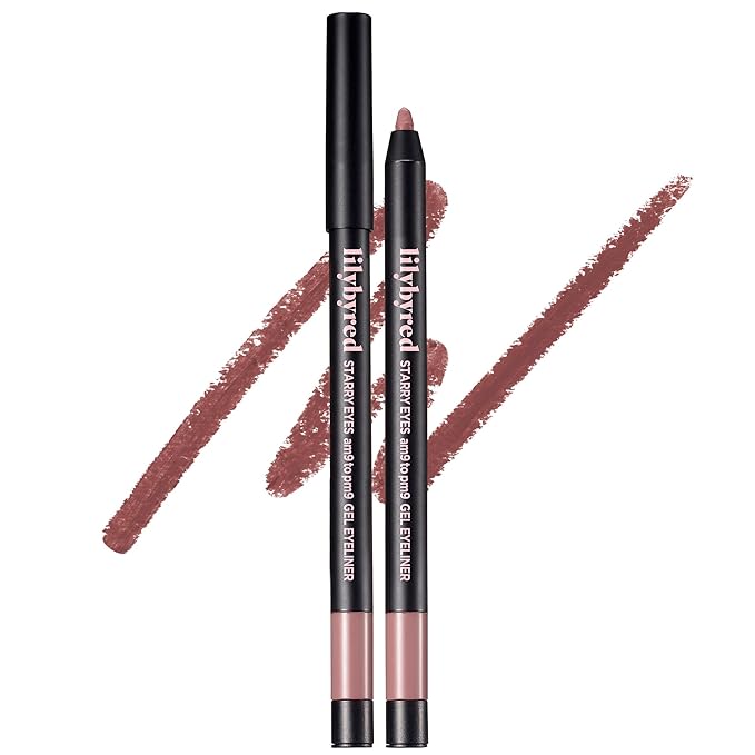 lilybyred Starry Eyes Am9 to Pm9 Gel Eyeliner | Korean Gel Eyeliner, Intense Color Payoff, Creamy Formula, Easy Blending, Built-in Sharpener, Smudge-Proof, Long-Lasting, 0.017 oz. (19 Misty Fig)