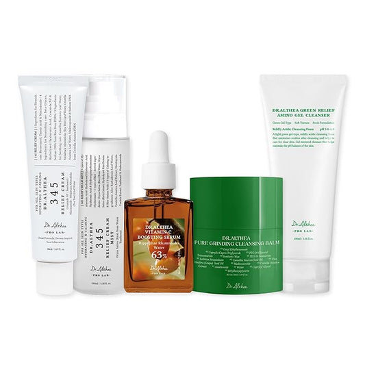 Dr.Althea Holiday Gift Set - Glass Skin Full Set | Hydration & Soothing Care for Sensitive Skin | Complete Routine Set for Daily & Night Skin Care | Korean Vegan Skincare for All Skin Types
