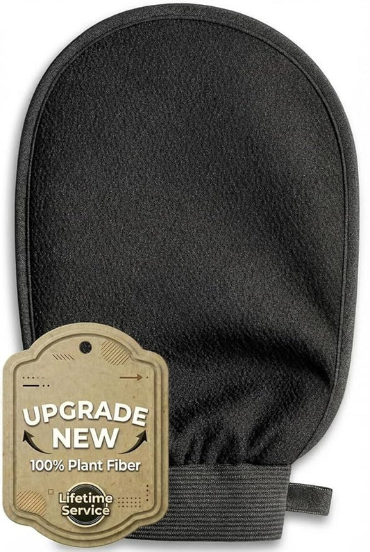 Deep Exfoliating Glove, Korean Exfoliating Mitt for Body Scrub, Dead Skin Removal & Keratosis Pilaris Treatment, Spray and Self Tan Remover