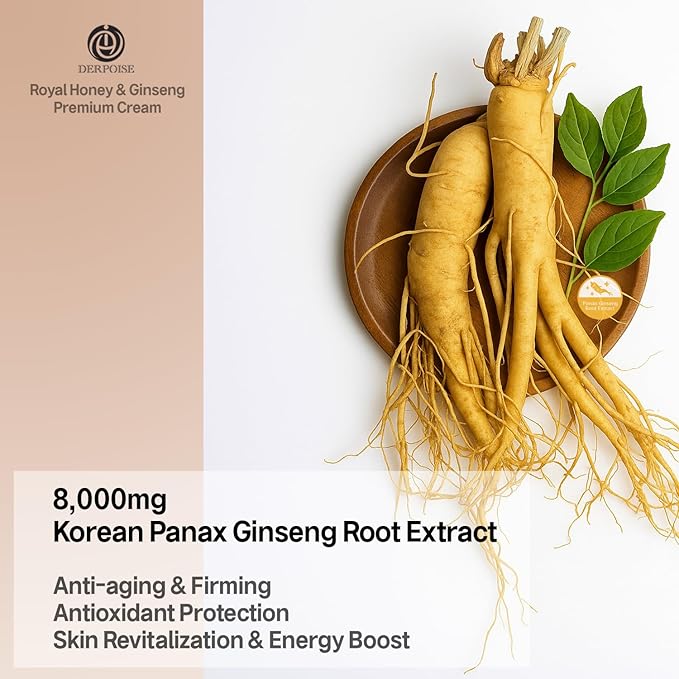 Royal Honey & Ginseng Premium Cream - Korean Ginseng SkinCare Face Cream For Day & Night - Brightening, Firming, Minimize Pores - Reduces Fine Line - Nourishing Anti-Aging Face Cream 50ml