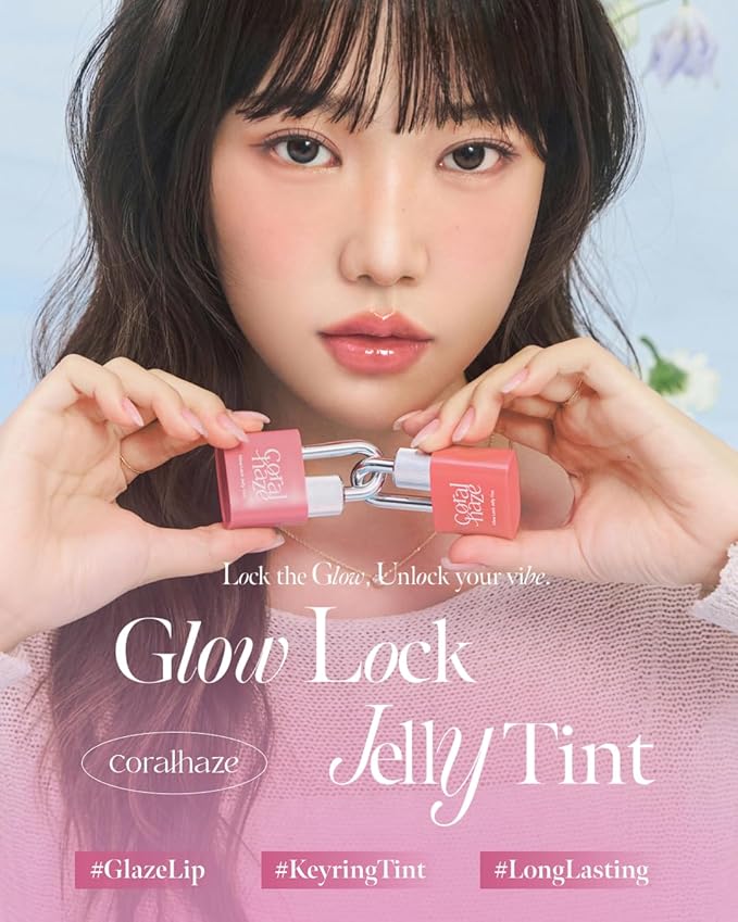 Glow Lock Jelly Tint 114 Sure 4g, Hydrating Jelly Glow Lip Stain, Glass-Like Shine Lip Gloss, Long-Lasting Color, Moisturizing Lip Enhancer, Collectible Lock-Shaped Design, Korean Makeup