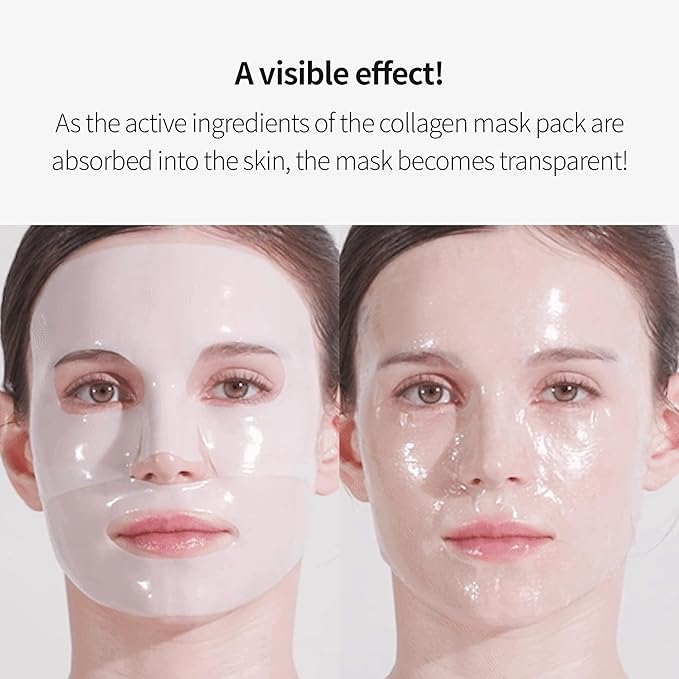 BENTON Hydrogel Collagen Face Mask Overnight Hydrolyzed Cooling All in One Care – Pore Minimizer Hydrating Brightening Anti-Aging Firming Improves Skin Texture Korean Skin Care for sensitive 27gX4EA
