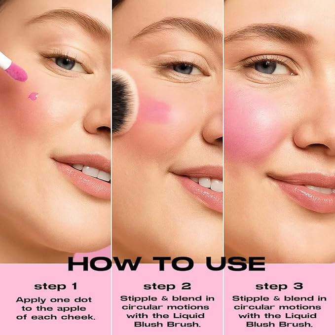 YOUNG VISION Liquid Blush, Long Lasting Korean Liquid Blush, Non-sticky Waterproof Lightweight Face and Cheek Tint, Moisturizing High Pigment Water Tint for Face, Cheeks, Mature Skin