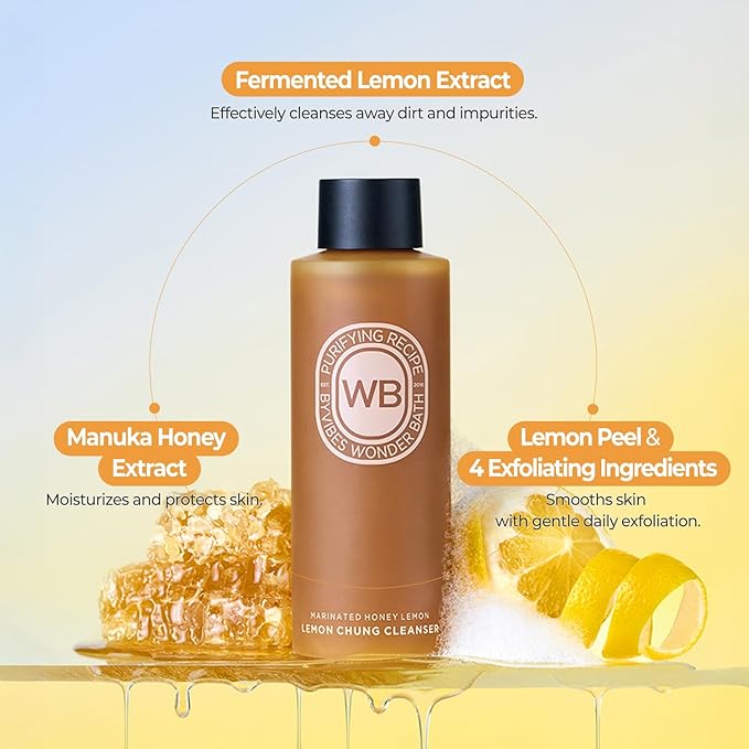 CHOSUNGAH BEAUTY Lemon Chung Bubble Cleanser with Salicylic Acid, LHA&PHA, Gentle Foaming Face Wash for Oily, Dry&Sensitive Skin, Hydrating&Exfoliating Formula, Korean Skincare (6.76 Fl Oz)