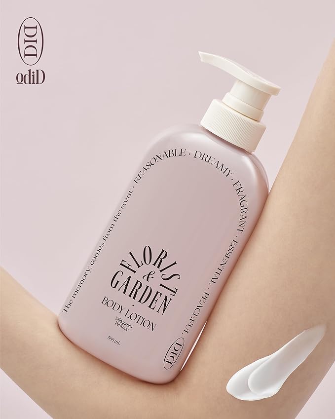 Milk in Cera Perfume Body Lotion - Korean 100hr Moisturizing Body Moisturizer for All Skin Types - Cozy Wood & Fig Scent - with Milk Protein and Ceramide, 16.9 fl.oz.