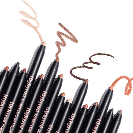 lilybyred Starry Eyes Am9 to Pm9 Gel Eyeliner | Korean Gel Eyeliner, Intense Color Payoff, Creamy Formula, Easy Blending, Built-in Sharpener, Smudge-Proof, Long-Lasting, 0.017 oz. (05 Mellow Coral)