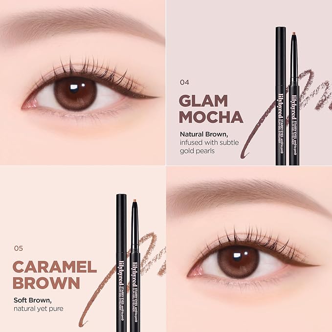 lilybyred Starry Eyes Am9 to Pm9 Slim Gel Eyeliner | Korean Ultra-Slim 2mm Gel Eyeliner, Intense Color Payoff, Creamy Formula, Easy Blending, Smudge-Proof, Long-Lasting, 0.004 oz. (07 Cold Rose)