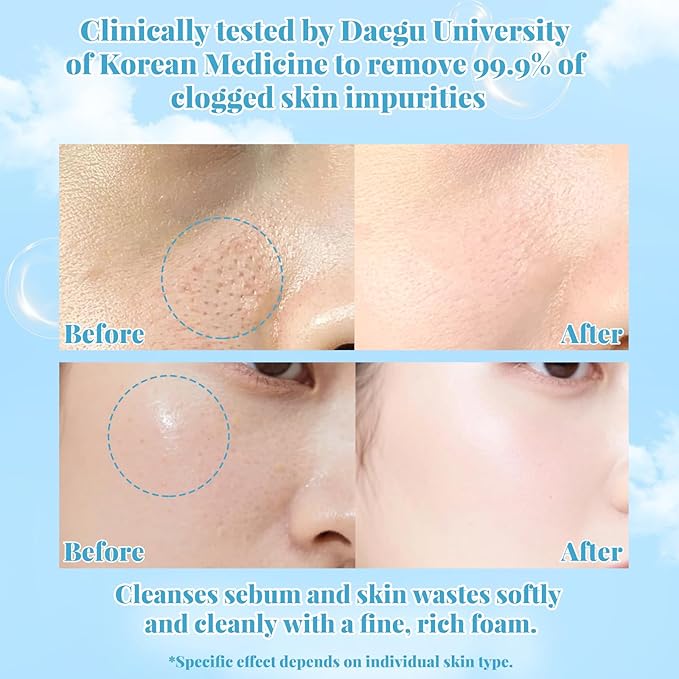 JAAN Korean Face Wash for Women, Pore Deep Cleansing Foam with 5 Natural Ingredients, Foaming Facial Cleanser for Hydrating & Moisturizing, Makeup & Blackhead Remover,Korean Skin Care,5.07fl.oz/150ml