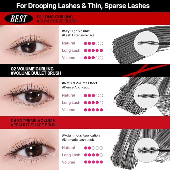 CLIO Kill Lash Superproof Mascara Fine, Waterproof Fixing Mascara, Natural Defining Look, Long-Lasting & Lengthening, Clump & Smudge-Free, for Sensitive Eyes, Korean Makeup Beauty (01 Vanilla Black)