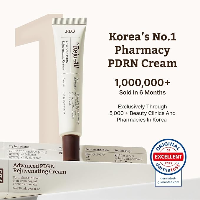 Dr. Reju-All The Anti-Aging Routine Set: Advanced PDRN Rejuvenating Cream + Retino-Mela Serum + LC-Ceramide Barrier Cream - All-in-one Korean Pharmacy Skin Care for All Skin Types