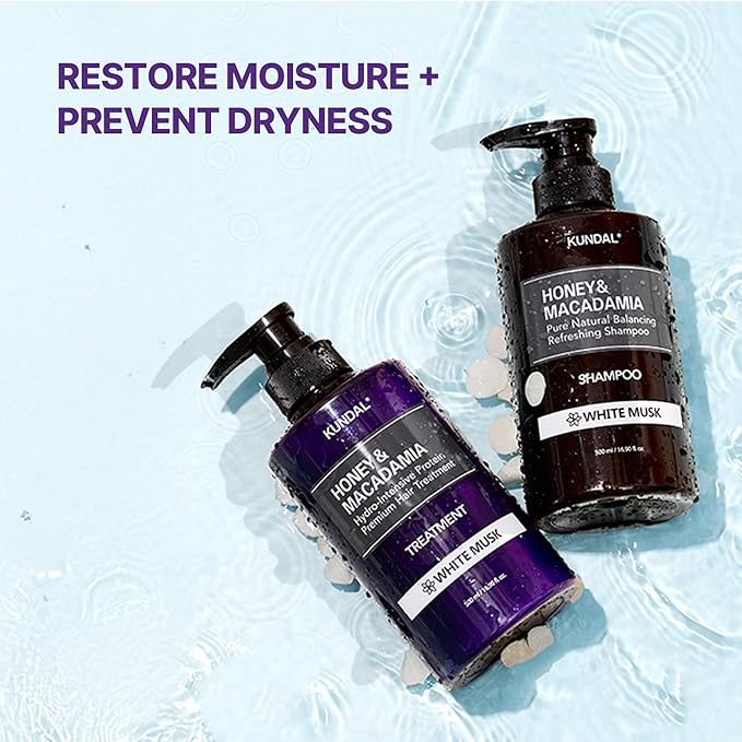 KUNDAL Cherry Blossom Hair & Body Care Bundle – Shampoo & Conditioner Set + Honey Macadamia Body Wash, Korean Beauty, Moisturizing & Sulfate-Free