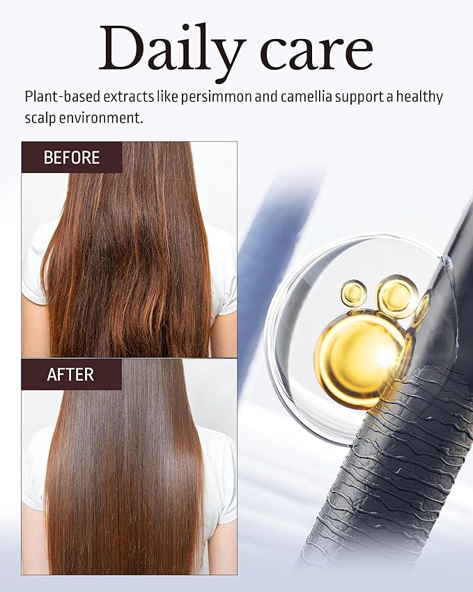 Milk Protein Intensive Shampoo - Korean Volumizing and Hair Loss Relief Perfume Shampoo for Damaged Hair - Natural Green Herb Scent - pH5.5 Scalp Purifying, 16.9 fl.oz.