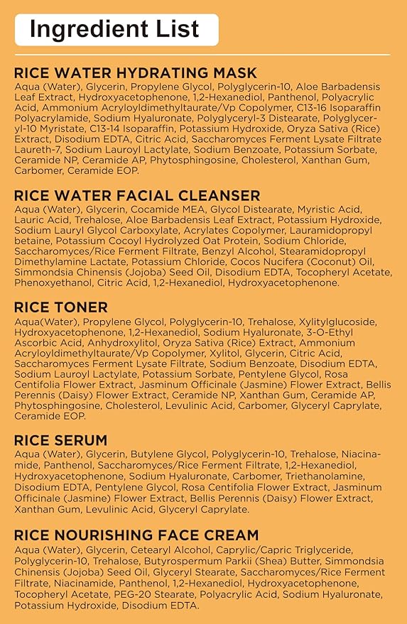 Skin Care Set,Glass Skincare for Women Teen w/ Korean Rice Extract,Hydrate Glow Repair Anti-Aging Facial Routine Kit Gift Set for Womens Mother Wife Sister Teens Girl Unique Birthday Christmas Gifts