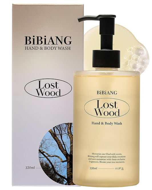 Lost Wood Body Wash - Korean Body Care for Cleansing & Moisturizing - Hydrating Body Care Formula with Woody Soap Scent, Honey Propolis & Chamomile - 10.82 fl.oz
