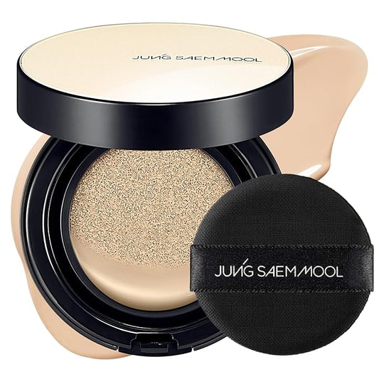 JUNG SAEM MOOL Essential Skin Nuder Cushion 19N N-Light 0.49 Fl Oz, No Refill, Natural Radiant Finish Cushion Foundation, Lightweight Hydrating Formula, Korean Foundation Makeup
